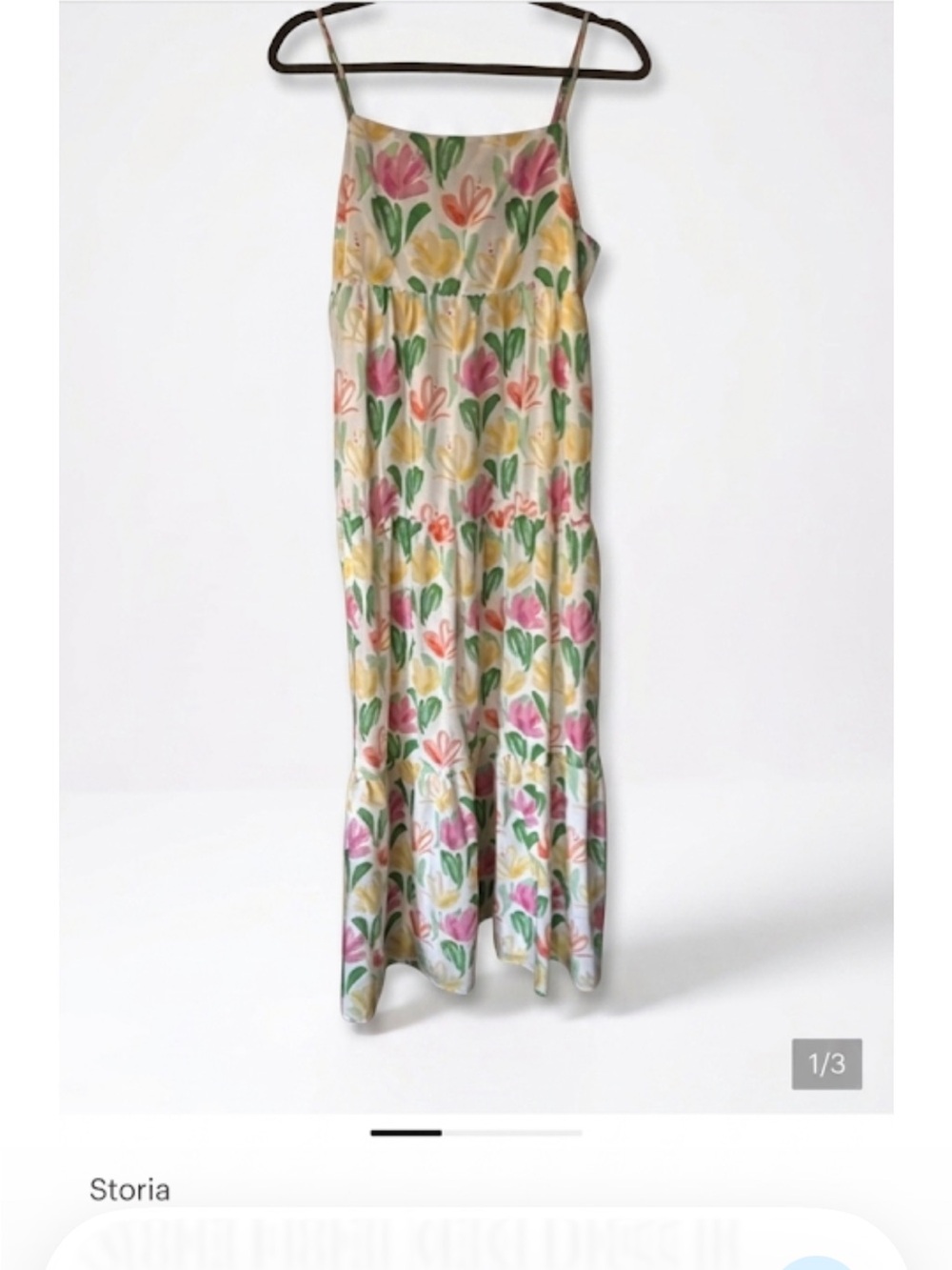 Storia Floral Maxi Dress in White, Pink, Yellow, Green